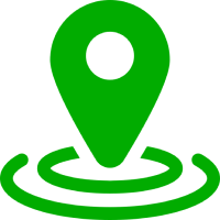 Navigation pin graphic on black