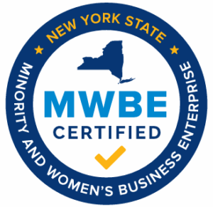 MWBE Certified New York State logo.